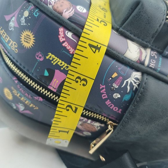 Disney Blue Villains Multicolor Adjustable Strap Outer Pockets Mini Backpack - Picture 8 of 14